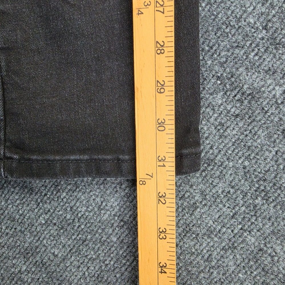 Levis 502 Jeans Men's 36x32 Regular Taper Black Denim Dark Wash Casual - Picture 6 of 9
